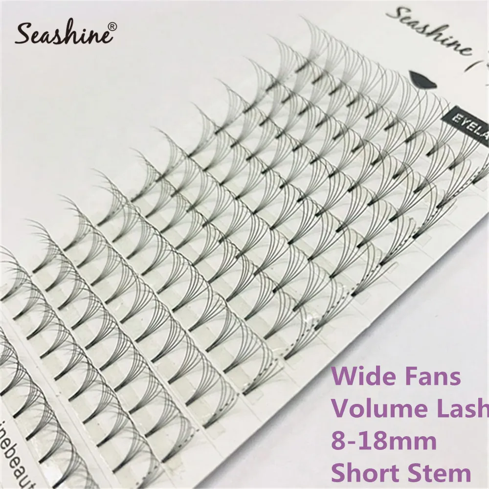 Seashine Private Label Premade Fans Volume Lash Extension Short Stem Heat Bonded 3D-6D Faux MinK Eyelash | Красота и здоровье