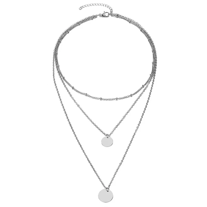 ZL0000123-2 VKME модное многослойное ожерелье и Дамская Подвеска девушка золото серебро и ожерелье длинное ожерелье Бохо океанское ювелирное изделие - Окраска металла: ZL0000123-2