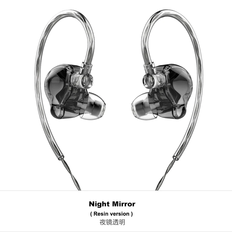 Resin Night mirror VSONIC VS7 Айсберг Смола версия Динамический драйвер HiFi аудио наушники-вкладыши с 2 Pin 0,78 мм разъем Отсоединяемый кабель - Цвет: Resin Night mirror