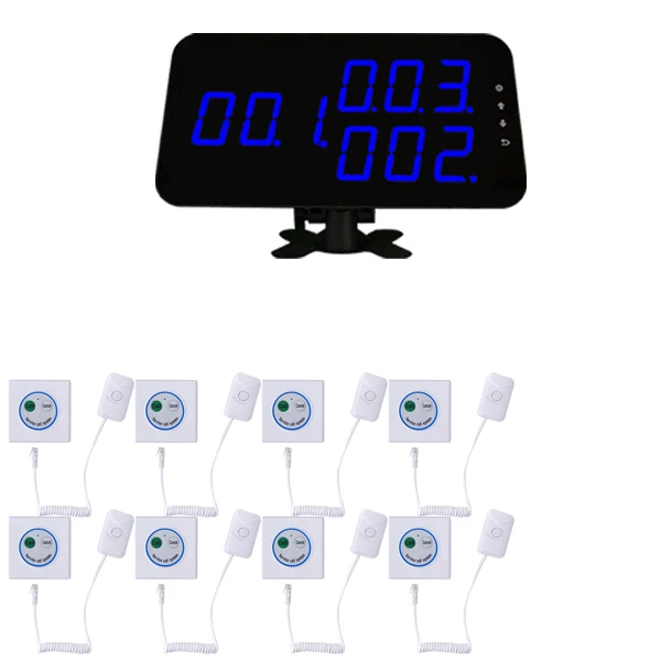 1display 8buttons Беспроводной Cafe пейджер Системы Новое поступление вибрировать смотреть пейджер k-300plus и небольшой силиконовый чехол для ключей кнопку вызова(1 часы+ 35 абонента - Цвет: 1display 8buttons