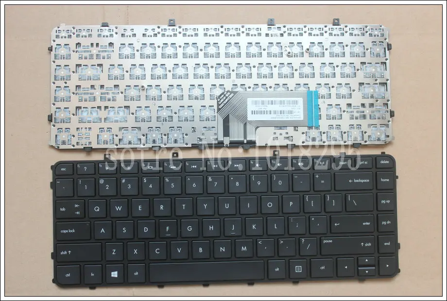 

New US black keyboard with frame For HP ENVY Ultrabook CTO 6t-1100 Sleekbook CTO 4t-1000