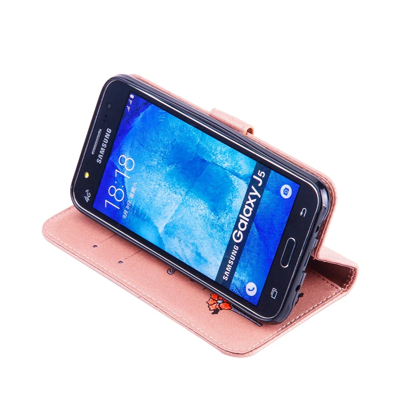 Luxury Retro Case For Samsung J5 2015 5.0 inch Flip Wallet PU Leather Back Cover for Galaxy j5 j500 Phone | Мобильные телефоны и