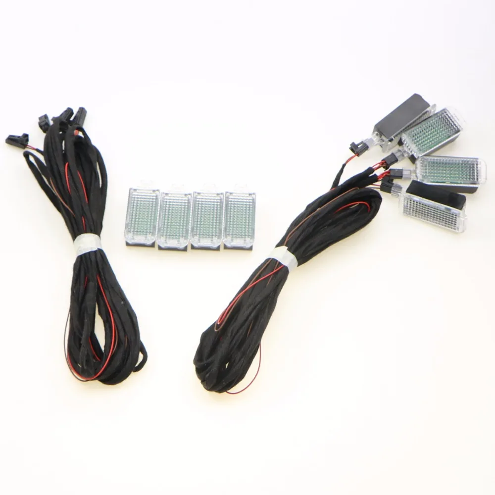 2 комплекта 12 в внутренний светодиодный кабель для подсветки Footwell VW Golf Jetta MK5 MK6 Passat