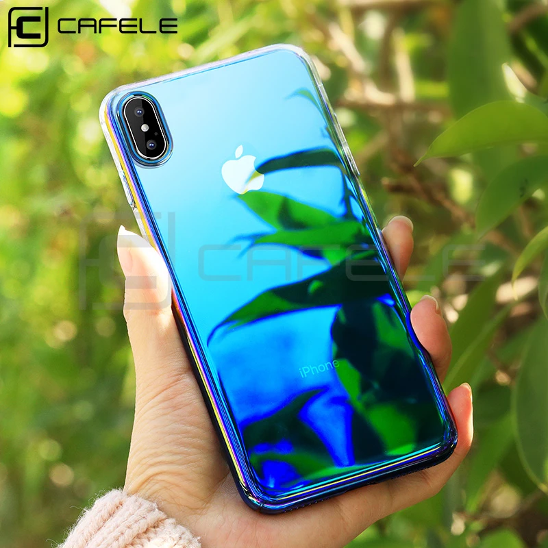Роскошный чехол Cafele из поликарбоната для iPhone X XS MAX оригинальный зеркальный