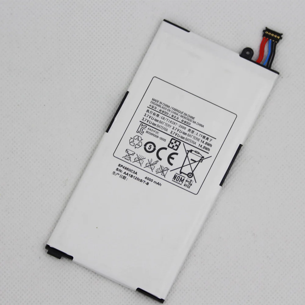 5 шт./Лот аккумулятор SP4960C3A для Samsung Galaxy Tab 7 0 дюймов GT P1000 P1010 внутренняя