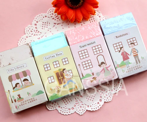 1 шт. дом дизайн Большие размеры резинки резиновые мультфильм канцелярские