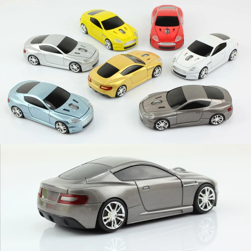 Беспроводная оптическая Usb игровая мини-мышь в форме спортивного автомобиля 2 4