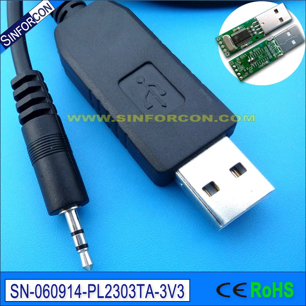Pl2303ta usb uart ttl от 3 В до 2 5 мм адаптер мини джек prolific серийный кабель|serial cable|adapter to