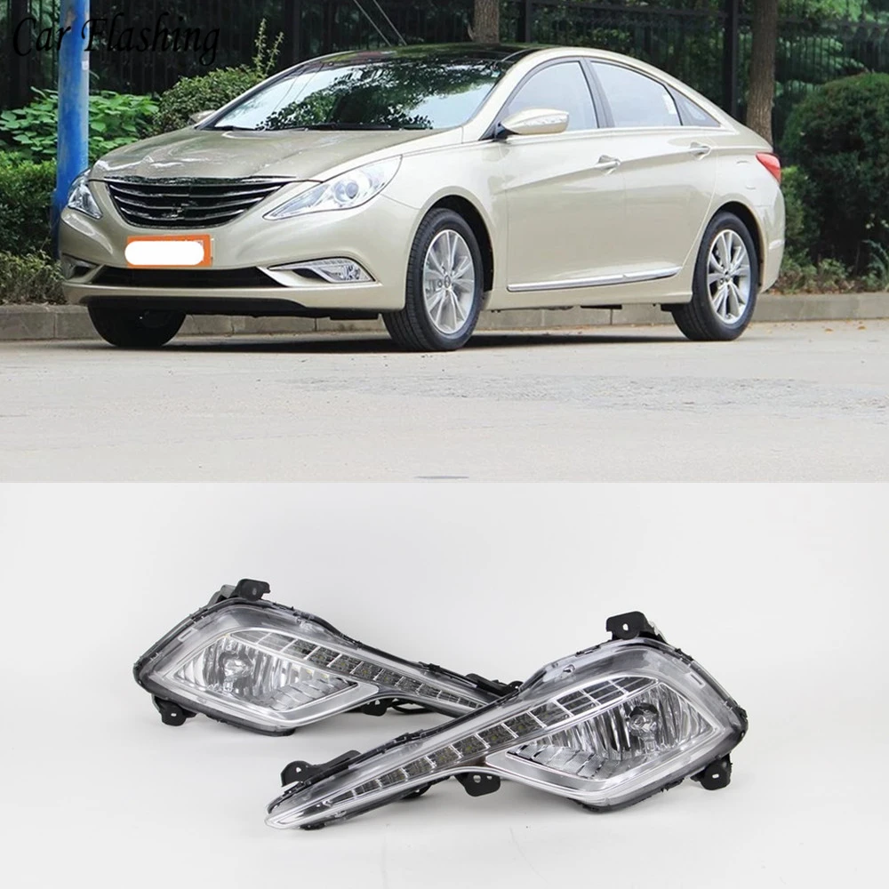 Автомобильная проблесковая 1 набор Автомобильный светодиодный для Hyundai Sonata 8 2013