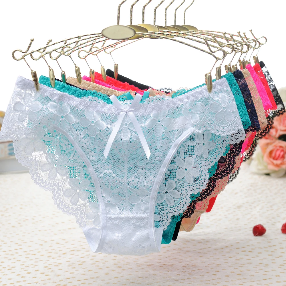 5 шт./лот женские сексуальные трусики кружевное нижнее белье бесшовные трусы для