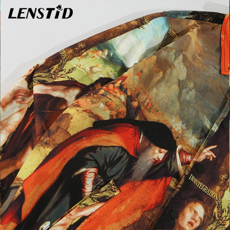 LENSTID осень новая мужская хип-хоп куртка уличная старинная жизнь Ретро винтажная