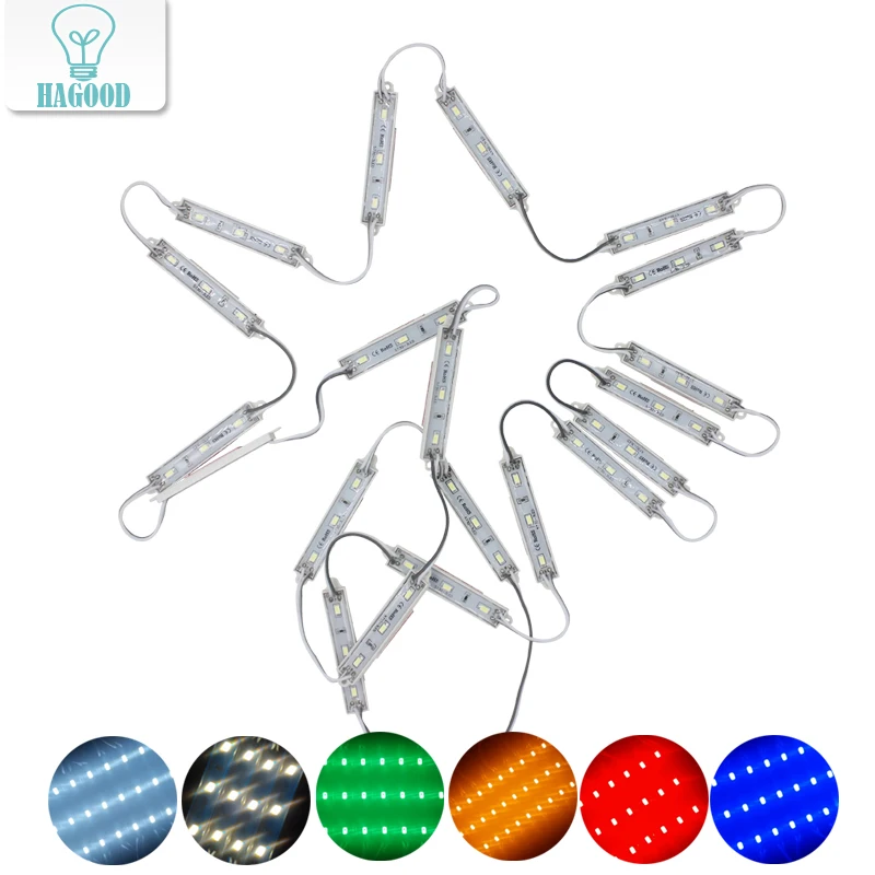 1 комплект 20 шт. водонепроницаемый светодиодный светильник DC12V 5730SMD 60 s 3 м длина