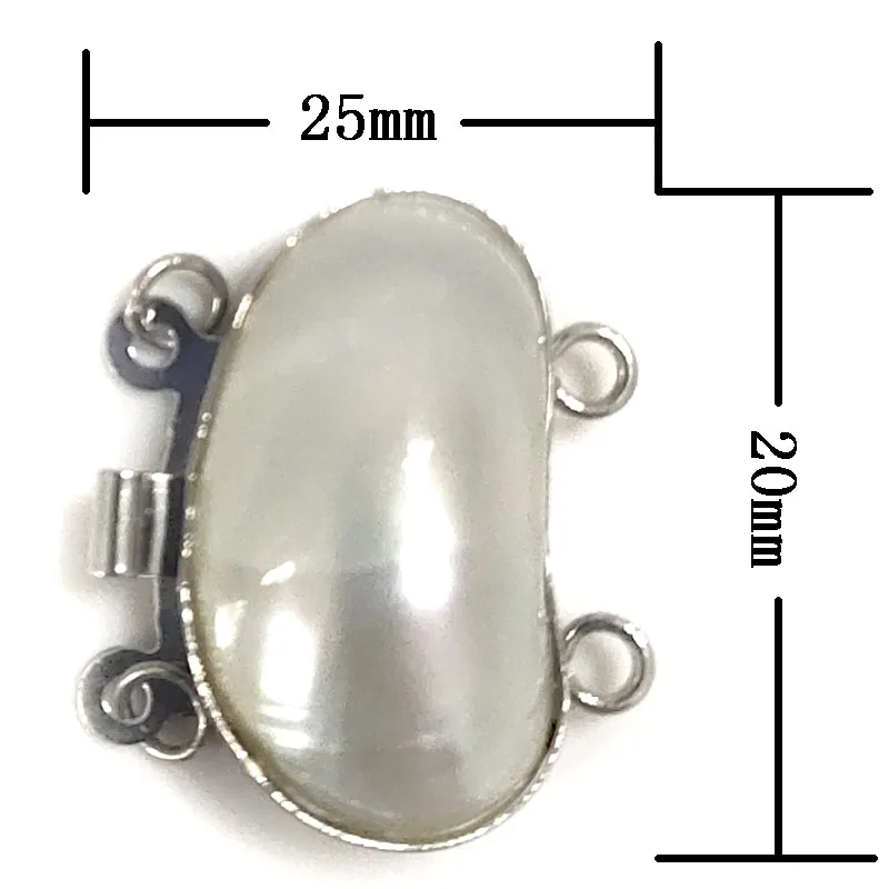 20*25 мм двухрядная застежка из натурального белого жемчуга | Украшения и