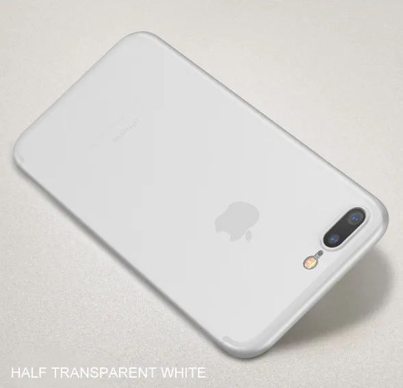 Transparent White Ультратонкий защитный чехол для iPhone 7, 6, 6s Plus, 8, тонкий матовый чехол, чехол s для iPhone X, 7, 8 Plus, 6, 6s, чехол для телефона - Цвет: Transparent White