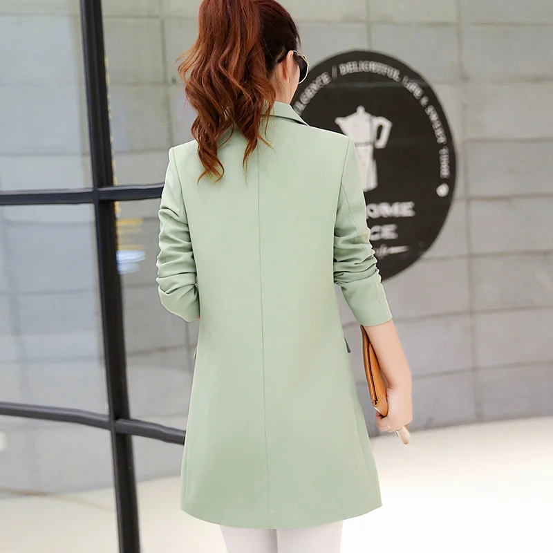 Для женщин Повседневное тонкий пиджак женский Бизнес куртки элегантный Bleiser Mujer