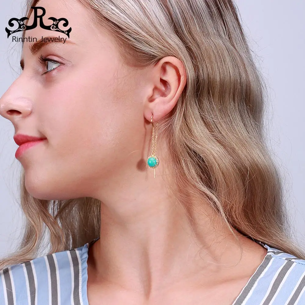 Effie queen 925 пробы Серебряный женский бирюзовый браслет серьги кольца наборы обручальные кольца золотые ювелирные изделия SS26-V