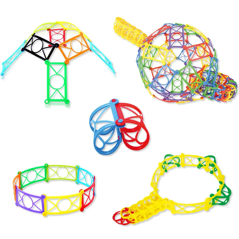 

Hot Sale Assembled Building Blocks Toy Children Educational Colorful Plastic Fight Inserted Block Kids Gifts 70-144pcs