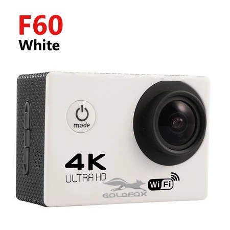 Экшн-камера F60/F60R Allwinner V3 Ultra HD 4K 30FPS 1080P 60FPS wifi Спортивная камера 30M Go Водонепроницаемая профессиональная велосипедная мини-камера на шлем - Цвет: F60 White