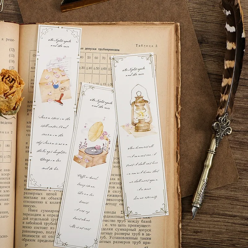 30 шт./кор. Соловей и розы английский красивые бумажные закладки держатель книги