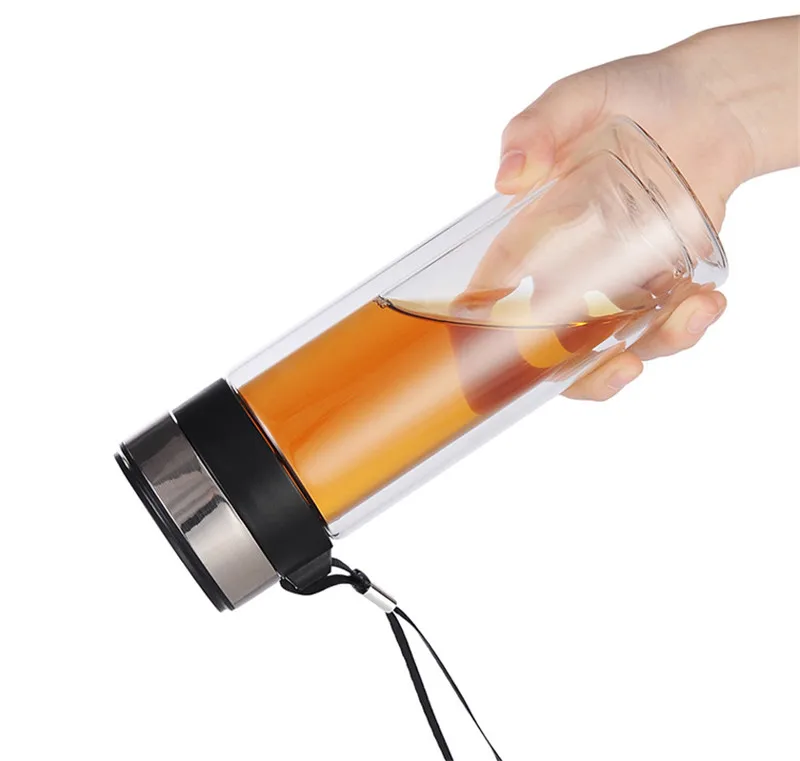 Двухслойный силикагелевый чайный bottleпортативный офисный чайный набор, чашка против обжигания с фильтром для чая из нержавеющей стали, чайный набор, бутылка для воды