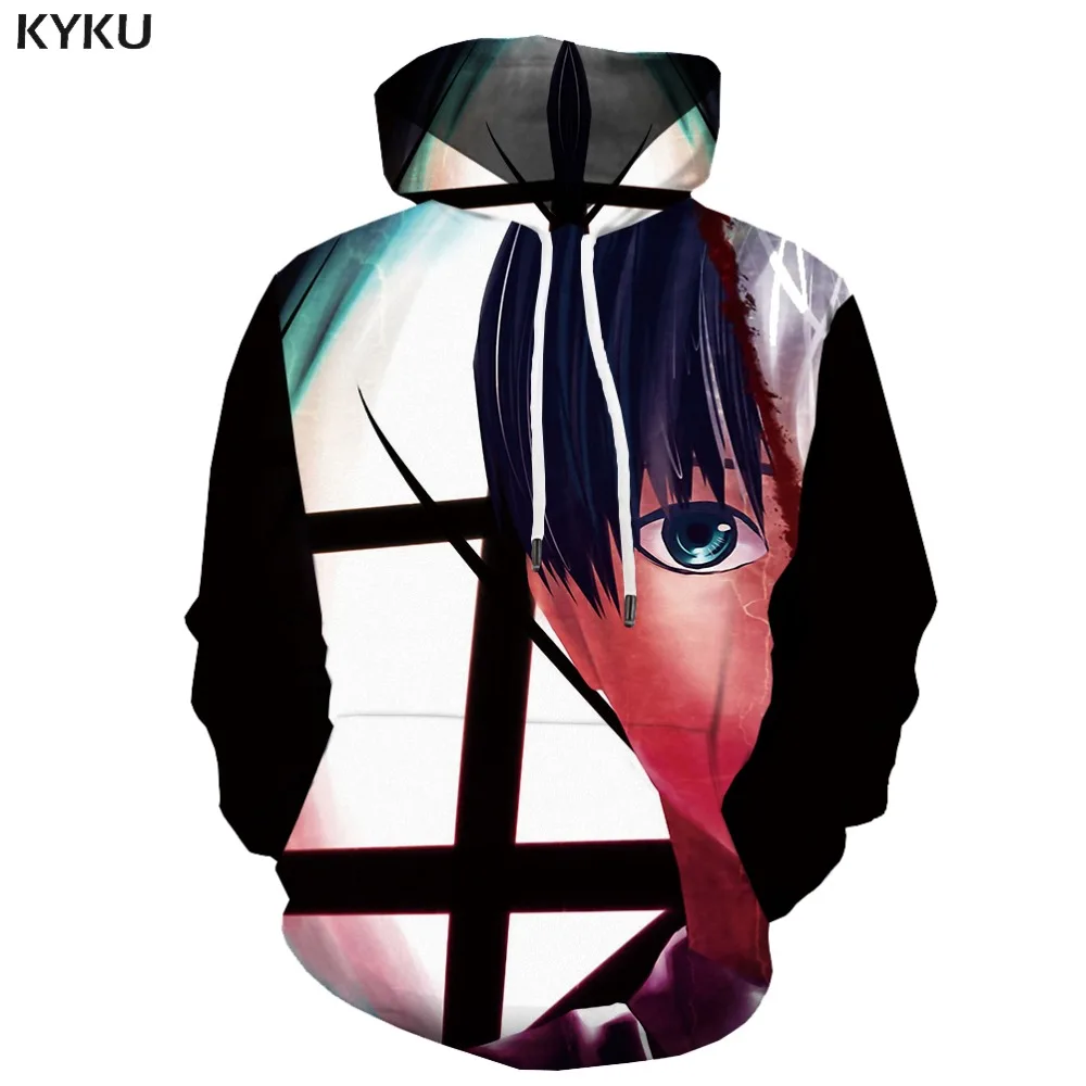 KYKU 3d Hoodies Tokyo Ghoul Hoodie Men Cynical Print Ken Kaneki Hoodes Love Hoody Anime Japan Hooded Casual Unisex | Мужская одежда