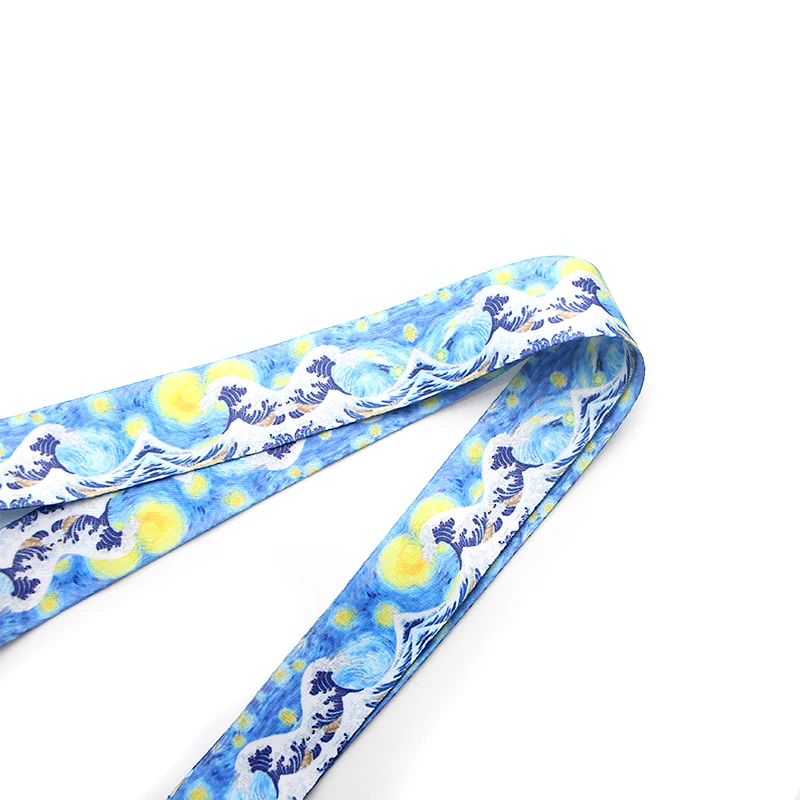 Van Gogh звездное небо Kanagawa волна брелок Lanyards бейдж Id держатель ID карта пропуск