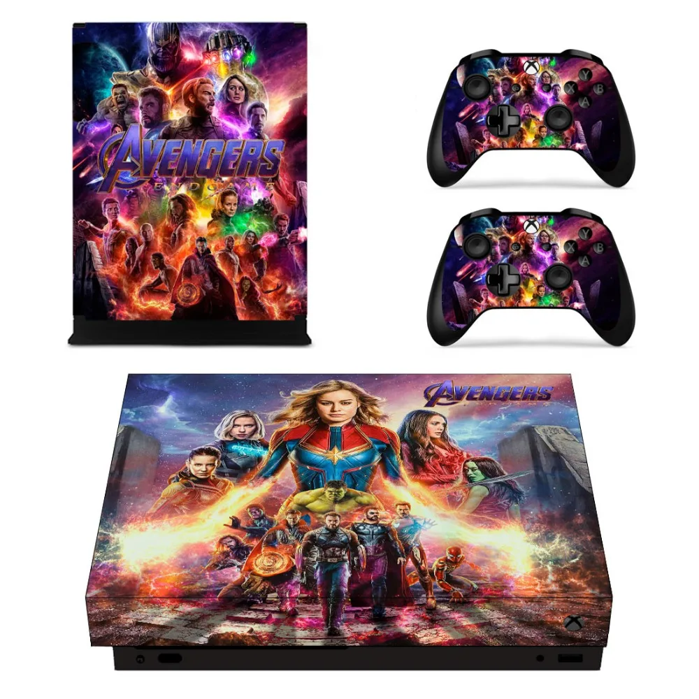 Мстители: Endgame наклейка для кожи vinilo adesivo pegatina наклейка s для Microsoft Xbox One X консоль и контроллер скины