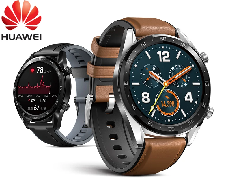 Водонепроницаемые Смарт-часы huawei GT Classic Edition оранжевого цвета, новинка, AMOLED HD дисплей, Bluetooth, gps, поддержка Android и IOS