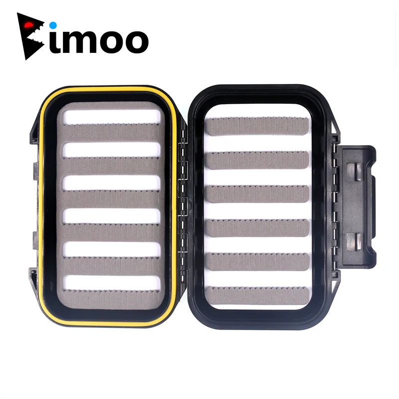 

Bimoo 2PCS Fishing Fly Box for Nymph Dry Wet Trout Fly Fishing Fly Pocket Waterproof Case
