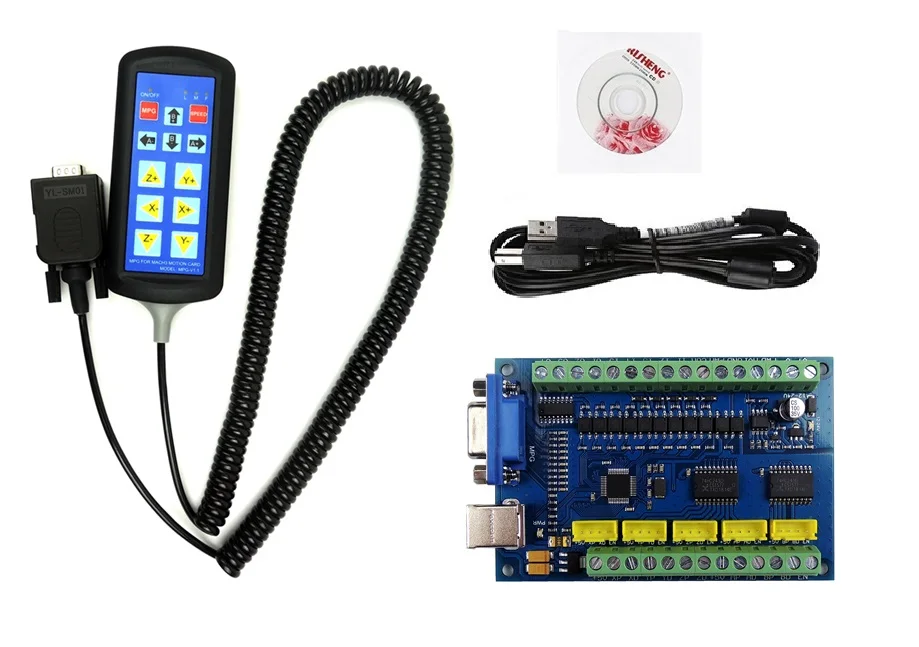 MACH3 USB 5 Axis 100KHz USBCNC Гладкий шаговый контроллер движения карта breakout board+ 1 шт. ручка(можно использовать только для карты STB5100