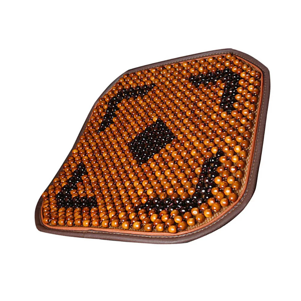 Wooden Beaded Summer Breathable Seat Cover Anti-slip Car Interior Chair Pad Cushion (Yellow) | Automobiles Covers