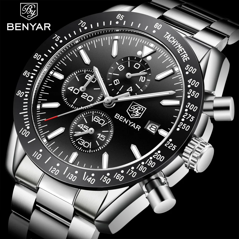 

BENYAR Men's Watch Waterproof Luxury Fashion Sports Watch Men Relogio Masculino Male Clock Men Watch Reloj Hombre 2019 Saati