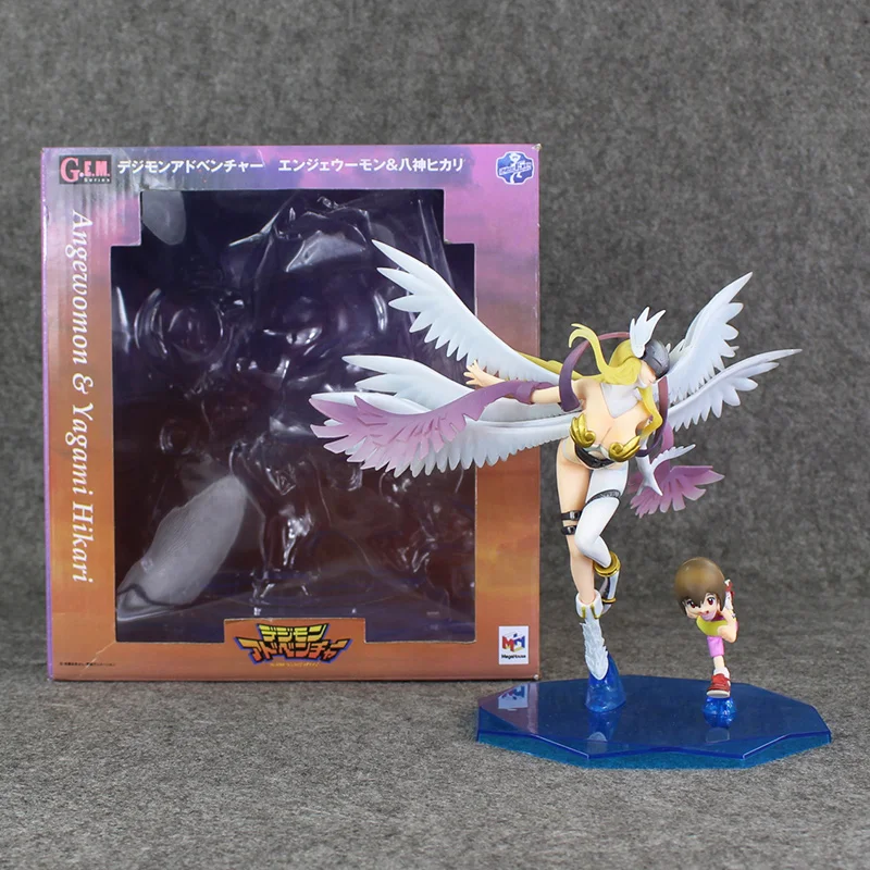 Megahouse цифровой Ягами Хикари и Angewomon фигурку Digimon модель игрушечная фигура|figure