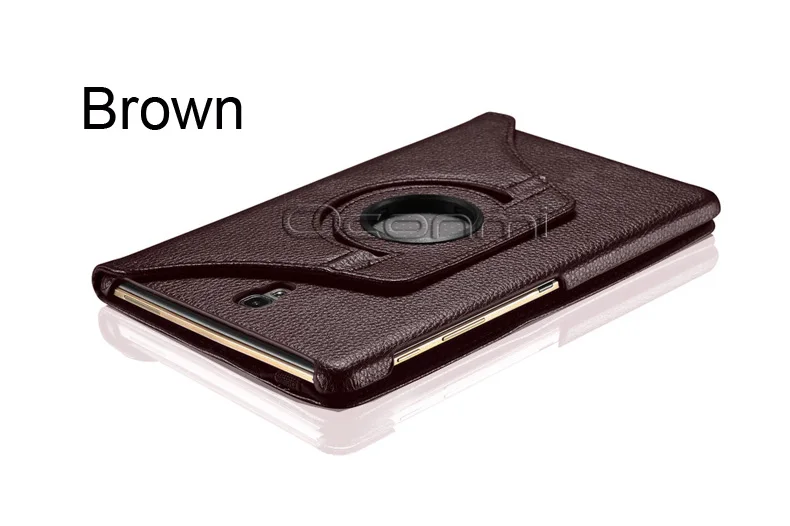 brown 360 Вращающийся Кожаный чехол для samsung Galaxy Tab S 8,4 SM-T700 SM-T705c с функцией подставки защитный чехол - Цвет: brown