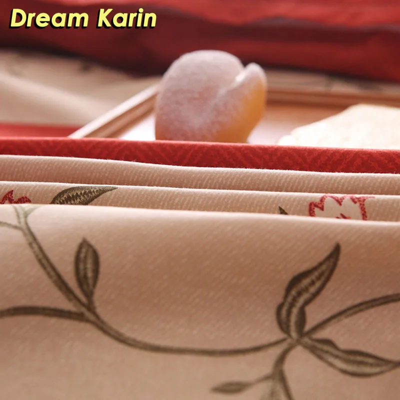 Dream Karin, высокое качество, цветочный принт, полосатый комплект постельного белья, постельное белье, одеяло, пододеяльник, набор, размер, один, двойной, полный, королева, король
