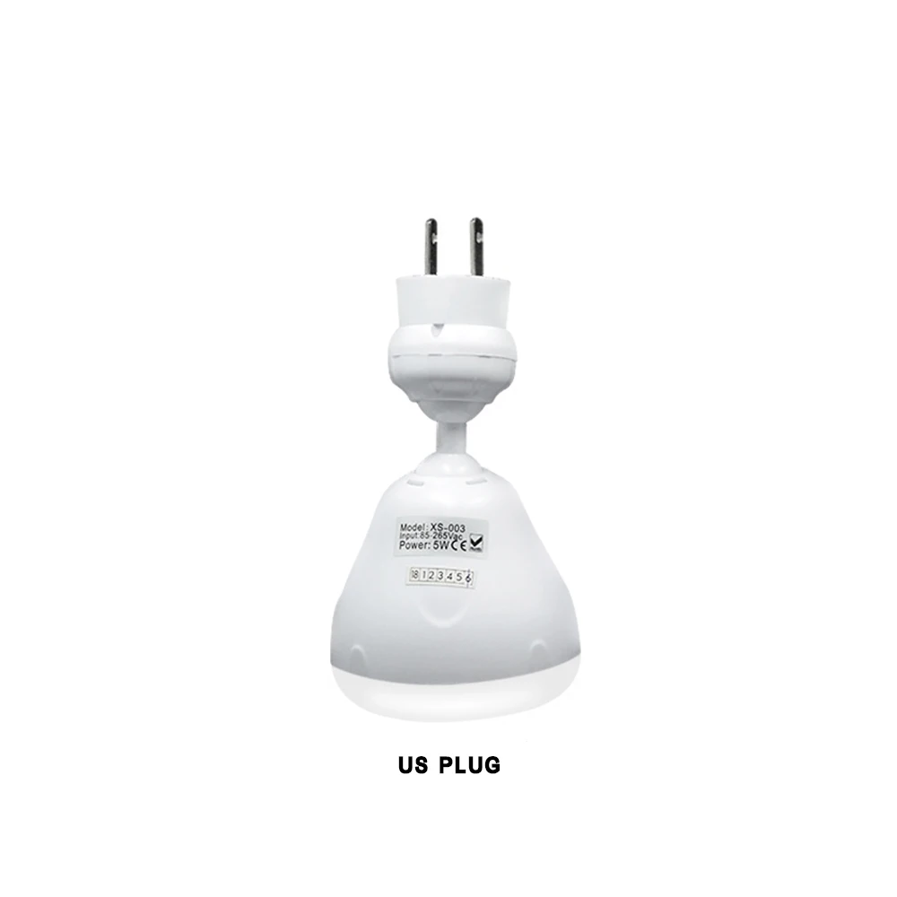 US Plug AC220V 2 Вт США E27 ЕС штекер инфракрасный датчик движения из PIR лампа двери лестницы светодиодный светильник вращающийся на 360 градусов Гараж склад ночной Светильник - Испускаемый цвет: US Plug