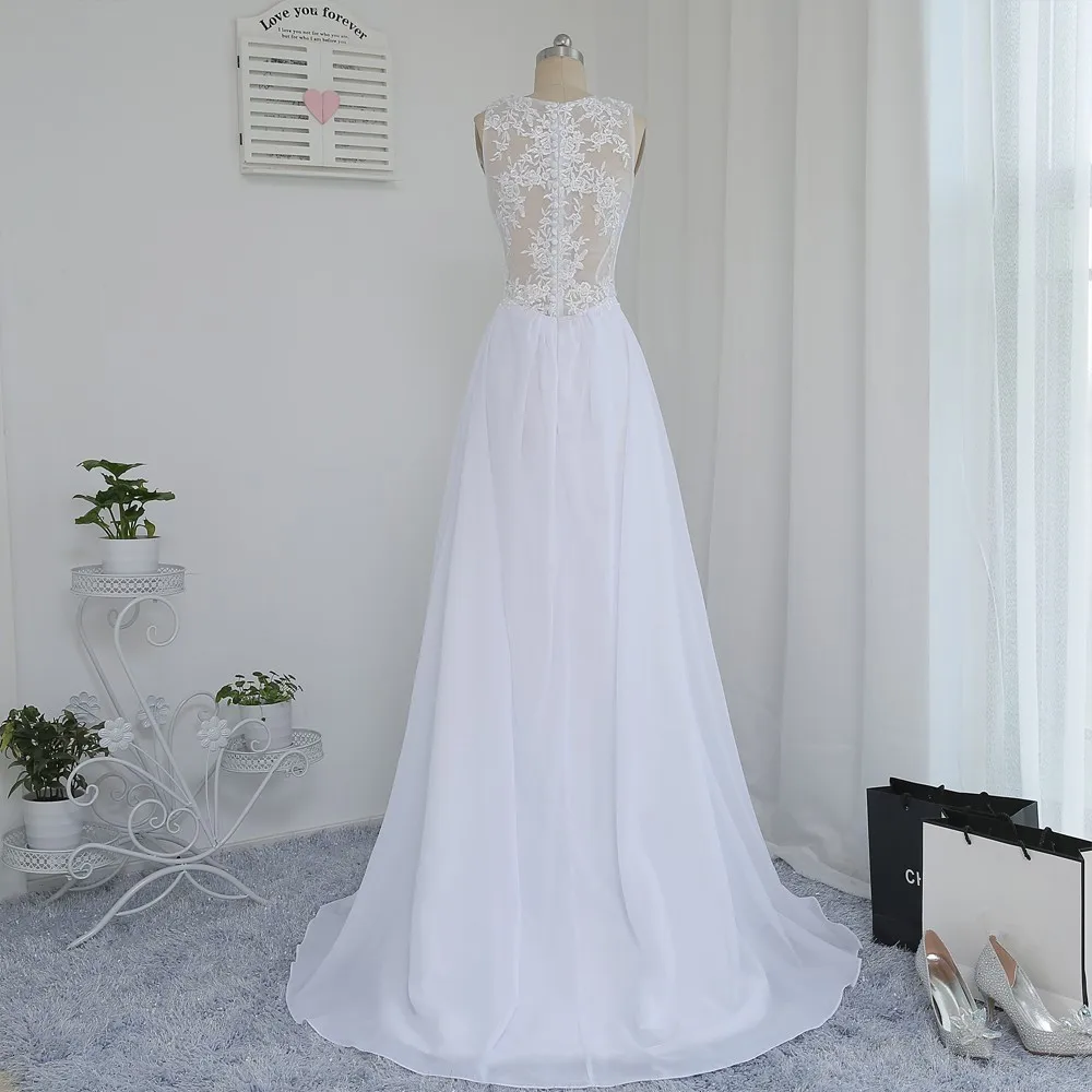 Vestido De Noiva Пляжные Свадебные платья трапециевидной формы Сексуальное нижнее