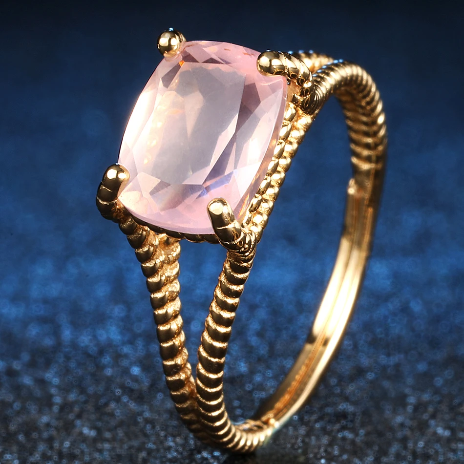 rose quartz ALLNOEL, серебро 925, ювелирное изделие, кольца для женщин, натуральный зеленый агат, розовый кварц, кристалл, кольцо на палец, Свадебный бренд, хорошее ювелирное изделие - Цвет камня: rose quartz