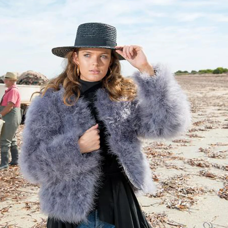 2020 ostrich fashion размера плюс jacket vintage fur coat XS S L XL 2XL 3XL 4XL 5XL 6XL 7XL черный красный розовый
