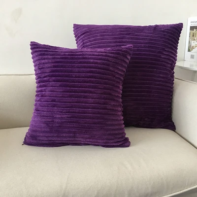 Вельветовый чехол для дивана KISS QUEEN 30x50 см/40x40 см/45x45 см/50x50 см/55x55 см/60x60 см чехол для подушки декоративная подушка крышка - Цвет: dark purple