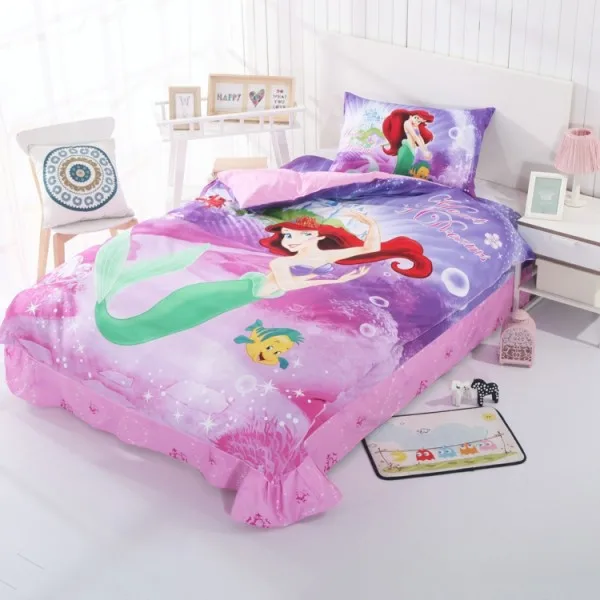Princess D Disney мультфильм принцесса дети обувь для девочек розовый постельное белье набор пододеяльников пуховых одеял кровать простыни наволочки Твин х - Цвет: Princess D