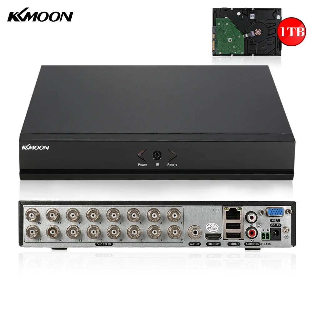 KKmoon Full 960 H/D1 DVR HVR NVR 16CH с 1 ТБ Seagate HDD HD P2P Onvif 16CH DVR видеорегистратор CCTV система безопасности управление приложением