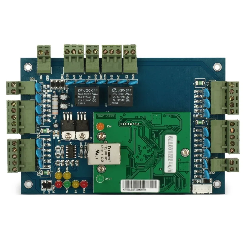 Wiegand TCP/IP LAN гнездо RFID IC 2 двери 4 считыватель платы контроля доступа панель - Фото №1