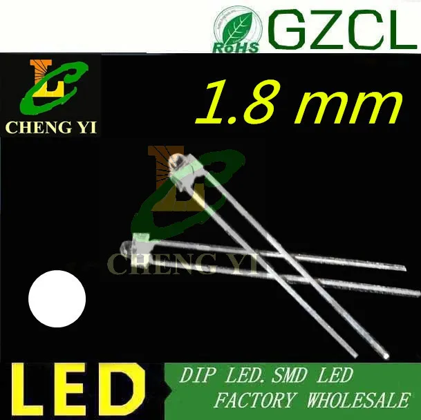 (CE & Rosh) 1 8 мм dip led зеленый 2 светоизлучающий диод mini 568 575nm 0 в индикатор led|indicator lights