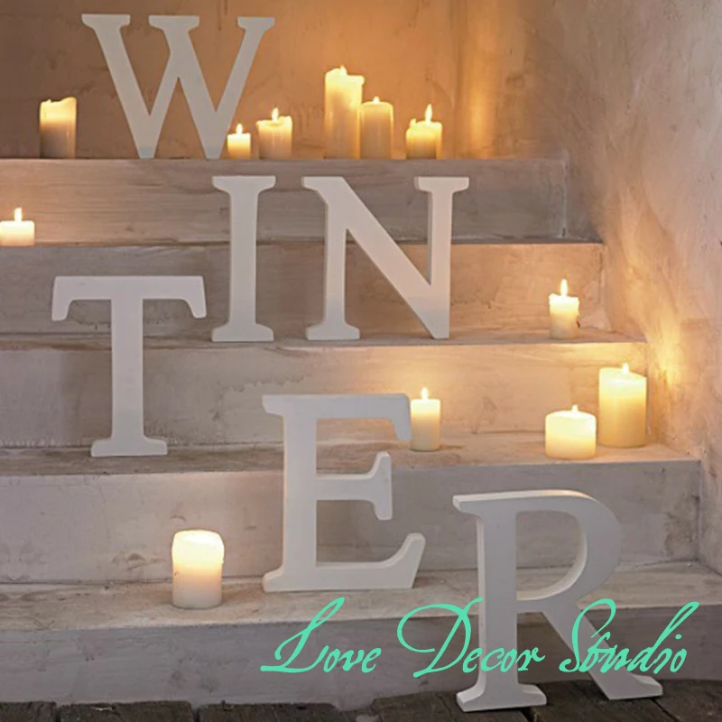 

Custom name White letters (6letters ) Wood Wedding Decoration wedding decoration Wedding props