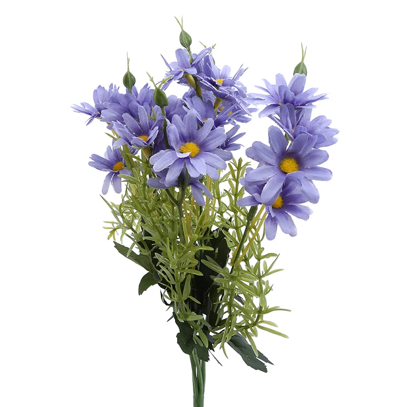 Искусственное растение Маргаритка имитация синей маленькой маргаритки стык