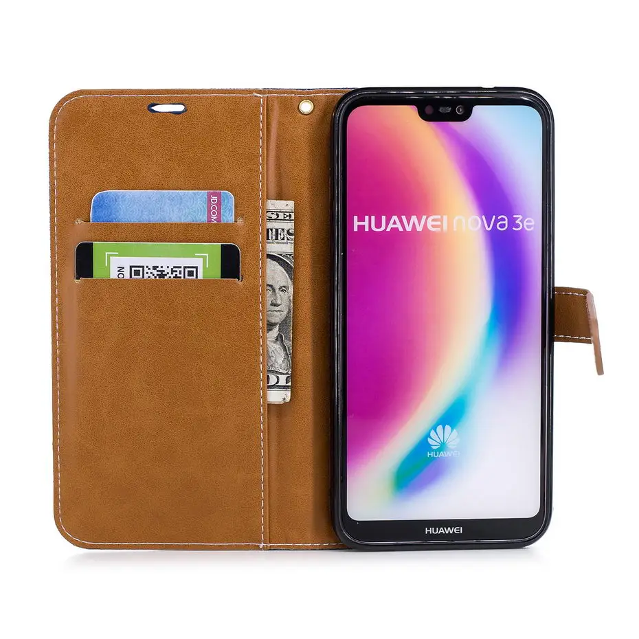 Чехол-книжка Desyner для Huawei P20 / Lite кожаный чехол-бумажник P 20 Pro Nova 3E чехлы с рисунком
