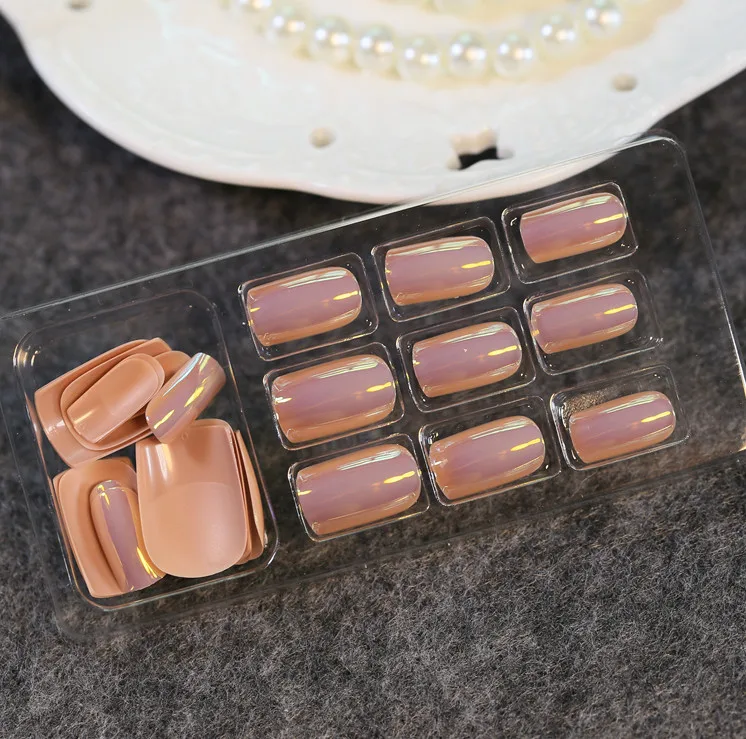 Профессиональные Розовые накладные ногти 24 шт./компл. высококачественные с