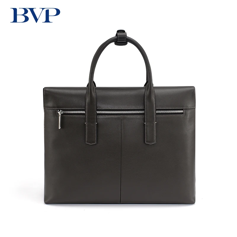 Мужской деловой портфель BVP из натуральной кожи сумка для ноутбука 13 дюймов