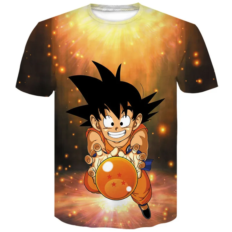 3 Манга dragon ball z Super Saiyan Son Goku, аниме, летняя 3D печать, новинка, модные футболки, топы для мужчин/мальчиков, мультяшная Повседневная футболка - Цвет: 3